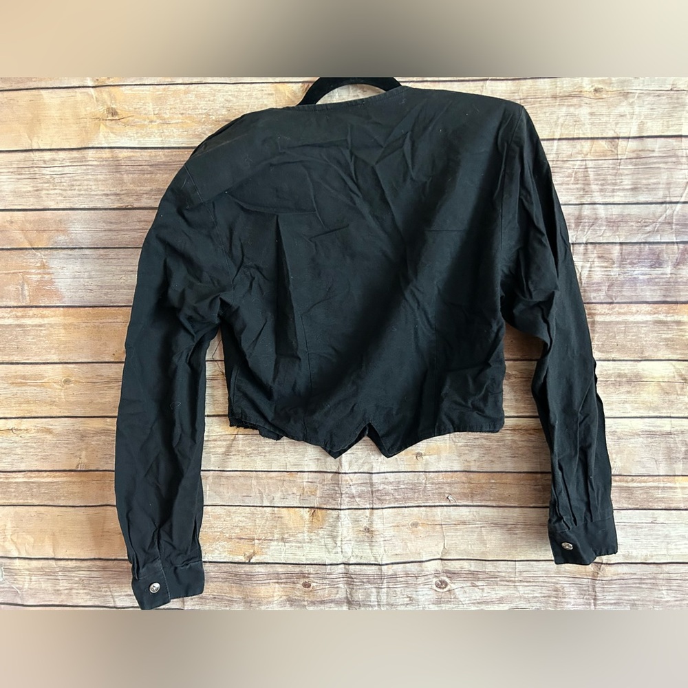 Circle T Black Fringe Button-Up Top - Picture 2 of 6